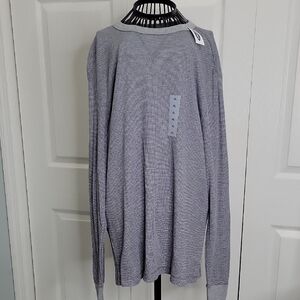 Old Navy Soft-Washed Gray Waffle Weave Crew Neck Pullover Size XL NWT